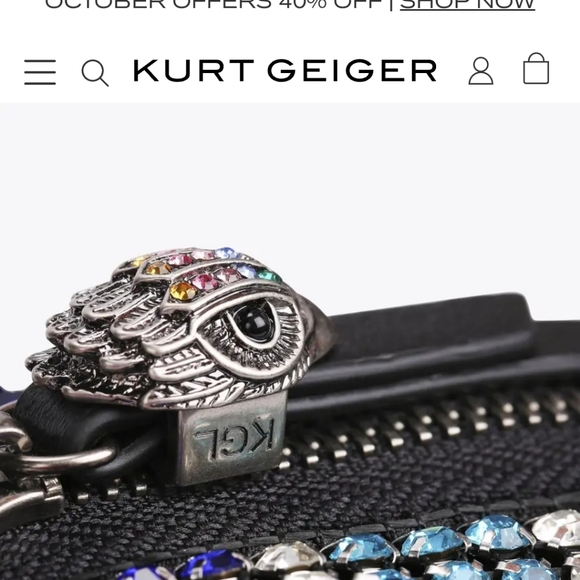 Kurt Geiger Rare Limited Edition Rainbow Crystal Shoulder Bag With Dustcover - Picture 9 of 15